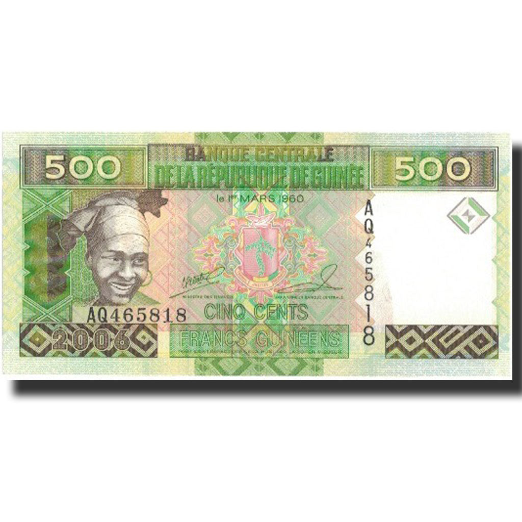 Banconote, Guinea, 500 Francs, 2006, KM:39a, 2006, FDS