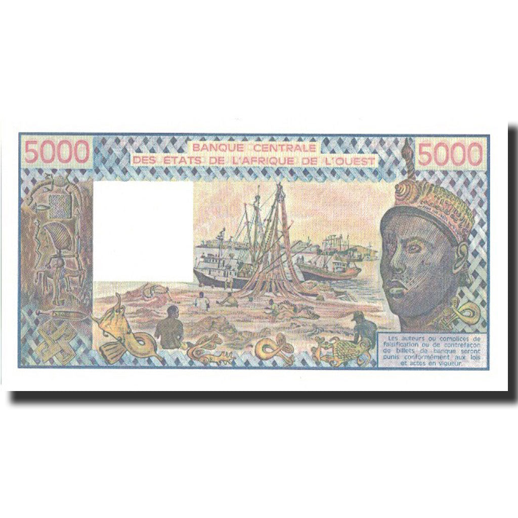 Banknote, West African States, 5000 Francs, 1981, 1981, KM:208Be, UNC(65-70)