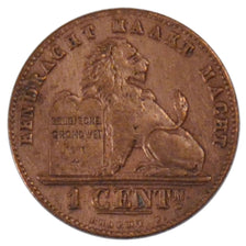 Coin, Belgium, Leopold II, Centime, 1894, AU(55-58), Copper, KM:34.1