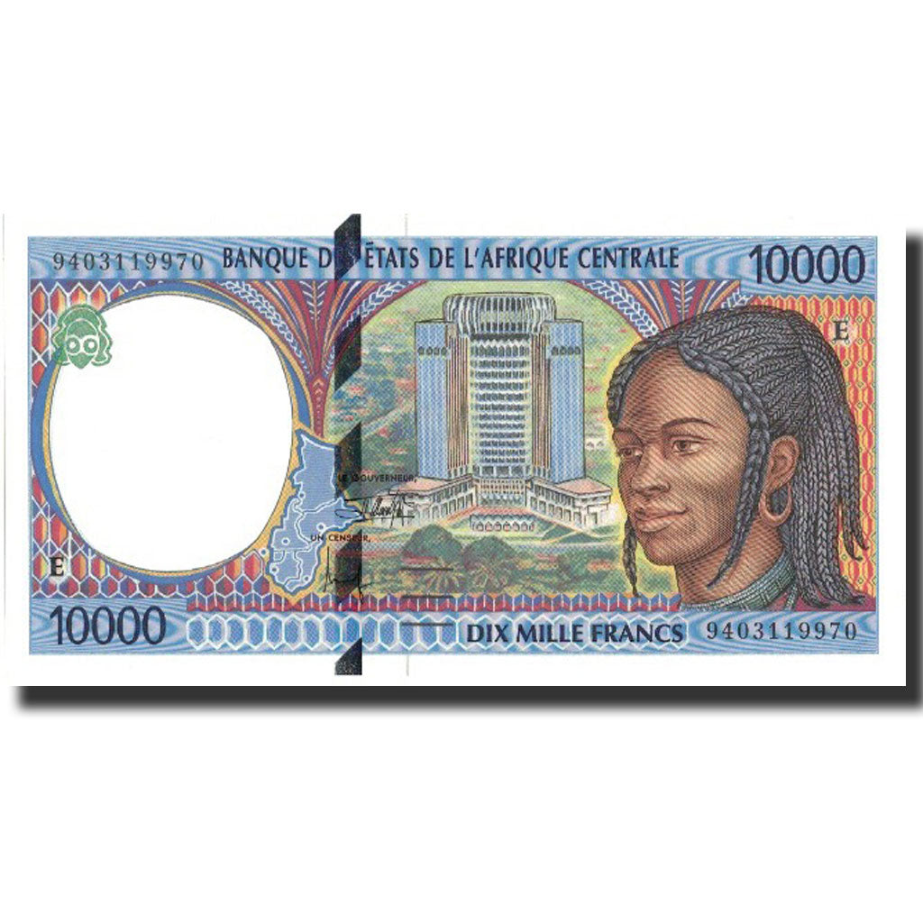 Banknote, Central African States, 10,000 Francs, 1994, 1994, KM:205Ea