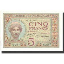 Banknote, Madagascar, 5 Francs, Undated (1937), KM:35, UNC(65-70)