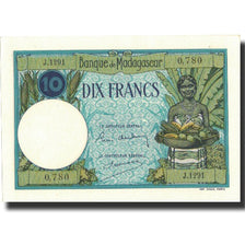 Billete, 10 Francs, Undated (1937-47), Madagascar, KM:36, Undated (1937), SC+