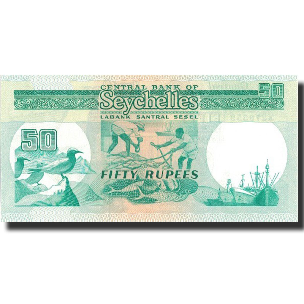 Geldschein, Seychelles, 50 Rupees, Undated (1989), KM:34, UNZ
