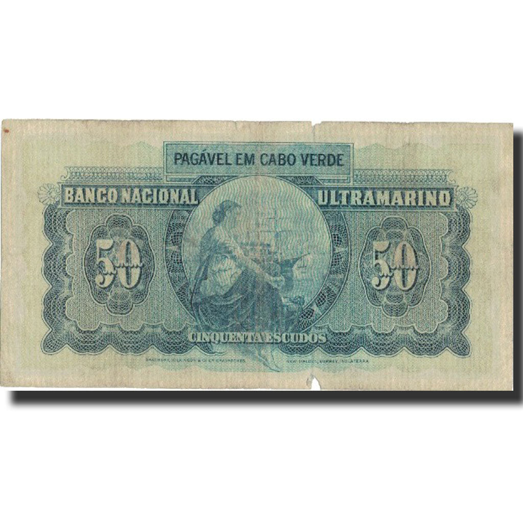 Banknote, Cape Verde, 50 Escudos, 1972, 1972-04-04, KM:53a, VF(20-25)
