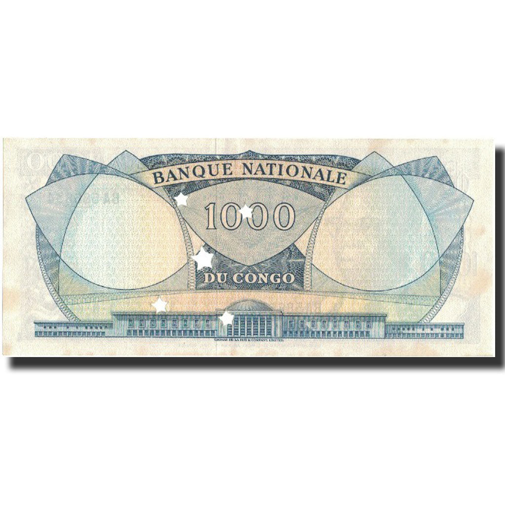 Banknote, Congo Democratic Republic, 1000 Francs, 1964, 1964-08-01, KM:8a