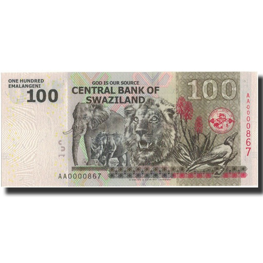 Banknote, Swaziland, 100 Emalangeni, 2010, 2010-09-06, KM:39a, UNC(65-70)