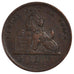 BELGIUM, 2 Centimes, 1836, KM #4.2, AU(50-53), Copper, 3.65