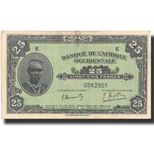Banknote, French West Africa, 25 Francs, 1942, 1942-12-14, KM:30a, AU(50-53)