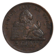 BELGIUM, 2 Centimes, 1835, KM #4.2, EF(40-45), Copper, 3.65