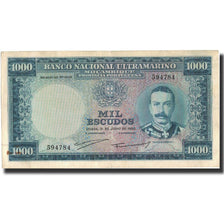 Biljet, Mozambique, 1000 Escudos, 1953, 1953-07-31, KM:105a, TTB