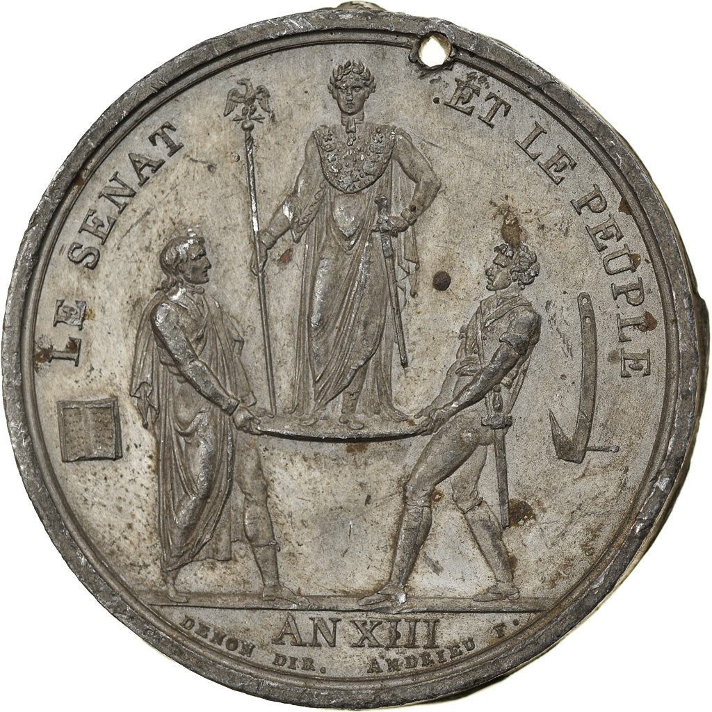 France, Medal, Napoléon Ier, Le Sénat et le Peuple, Uniface, History, 1804