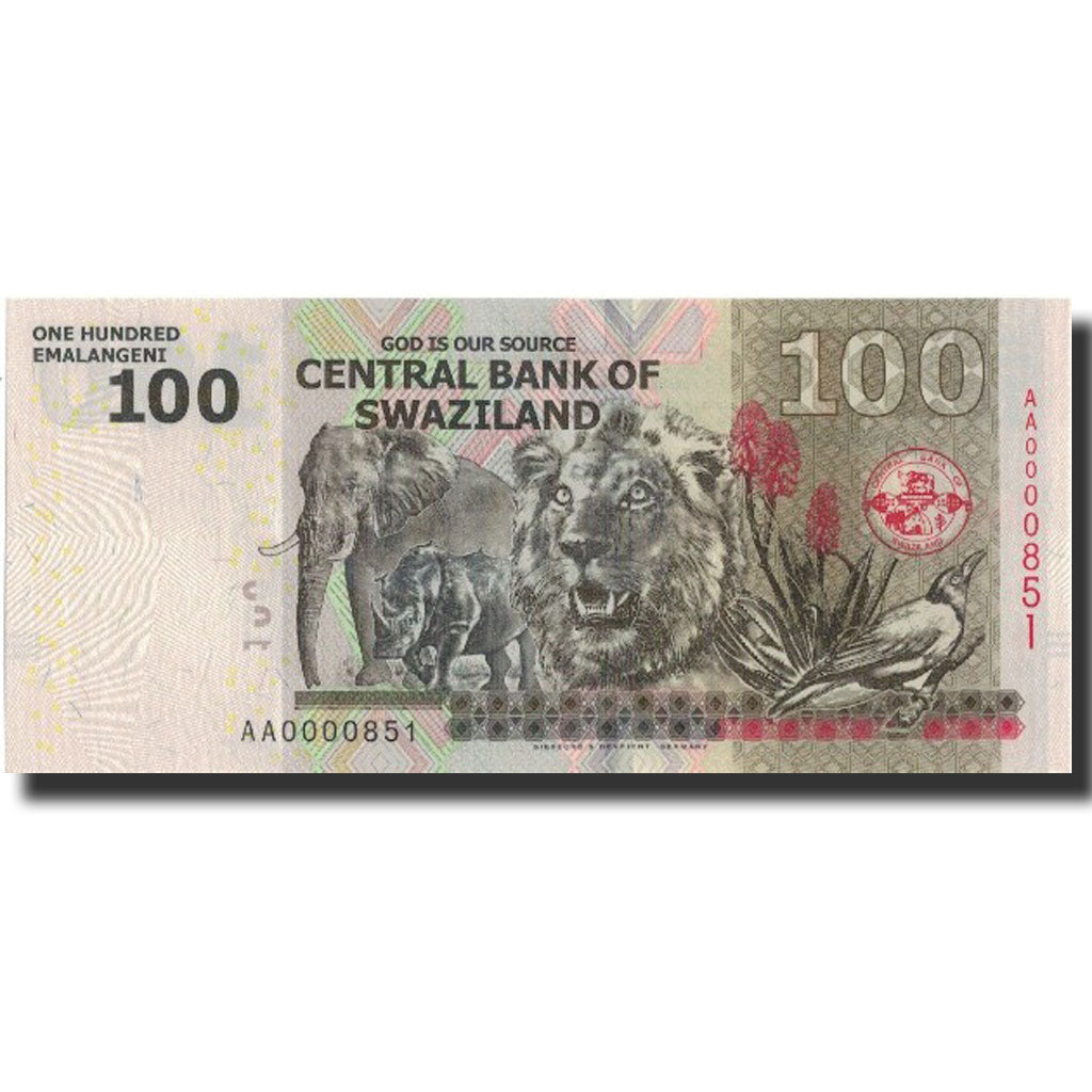Banknote, Swaziland, 100 Emalangeni, 2010, 2010-09-06, KM:39a, UNC(65-70)