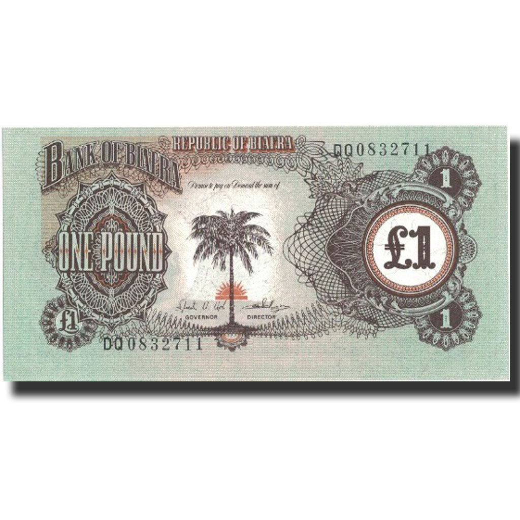 Banknote, Biafra, 1 Pound, 1968-1969, Undated (1968-1969), KM:5a, UNC(65-70)