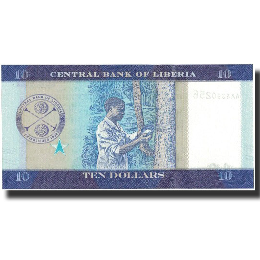 Billet, Liberia, 10 Dollars, 2016, 2016, NEUF