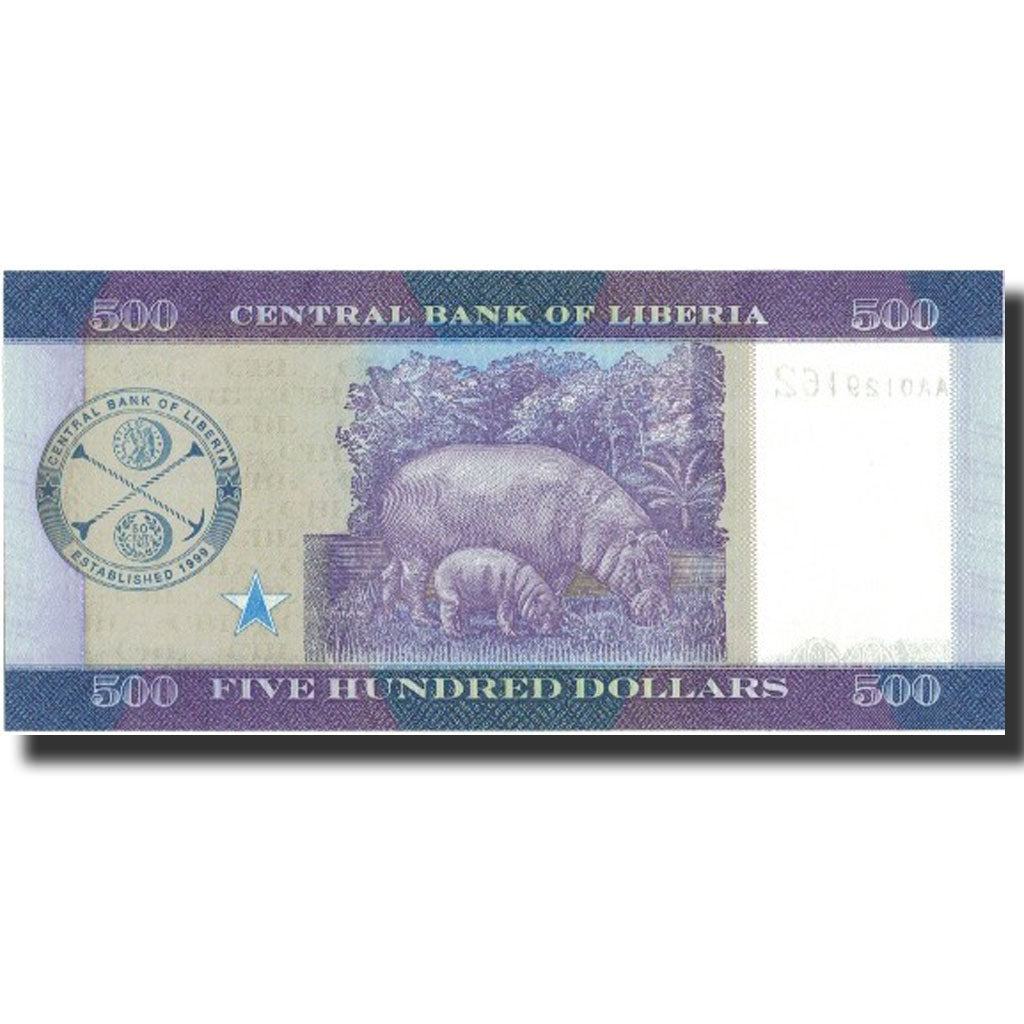 Biljet, Liberia, 500 Dollars, 2016, 2016, NIEUW