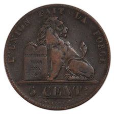 Coin, Belgium, Leopold I, 5 Centimes, 1850, EF(40-45), Copper, KM:5.1