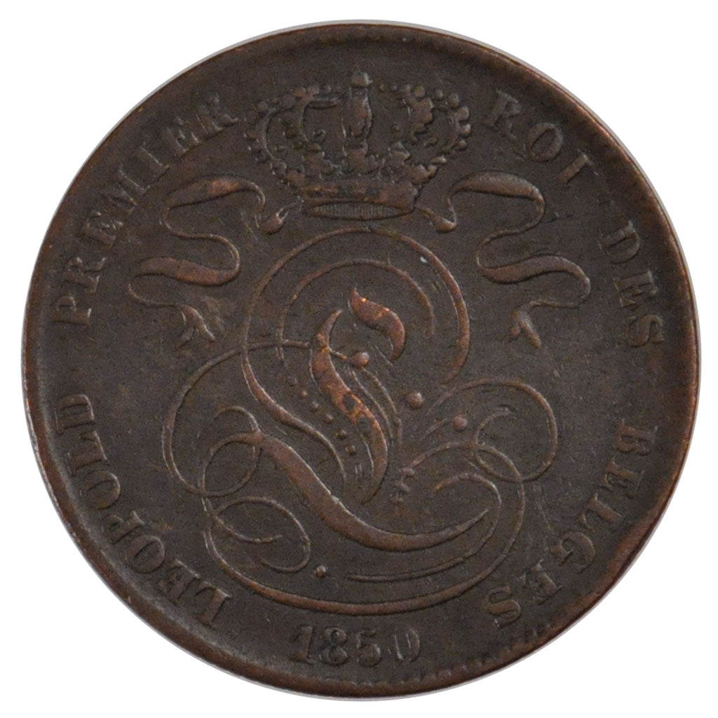 Coin, Belgium, Leopold I, 5 Centimes, 1850, EF(40-45), Copper, KM:5.1