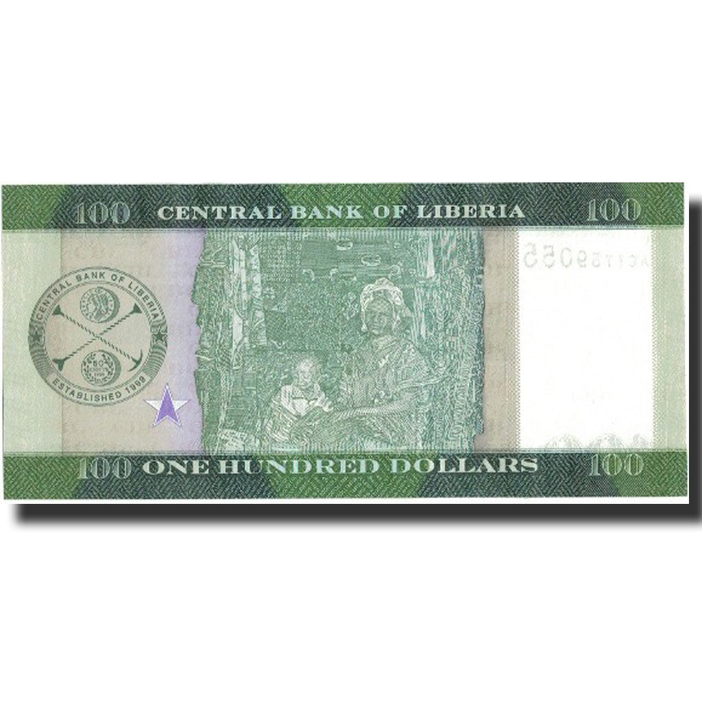 Biljet, Liberia, 100 Dollars, 2016, 2016, NIEUW