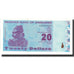 Billete, 20 Dollars, 2009, Zimbabue, 2009, KM:95, UNC