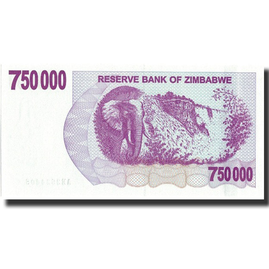 Banknote, Zimbabwe, 750,000 Dollars, 2007, 2007, KM:52, UNC(64)
