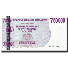 Banknote, Zimbabwe, 750,000 Dollars, 2007, 2007-12-31, KM:52, UNC(65-70)