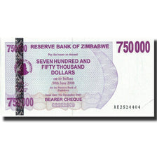 Banknote, Zimbabwe, 750,000 Dollars, 2007, 2007-12-31, KM:52, UNC(65-70)