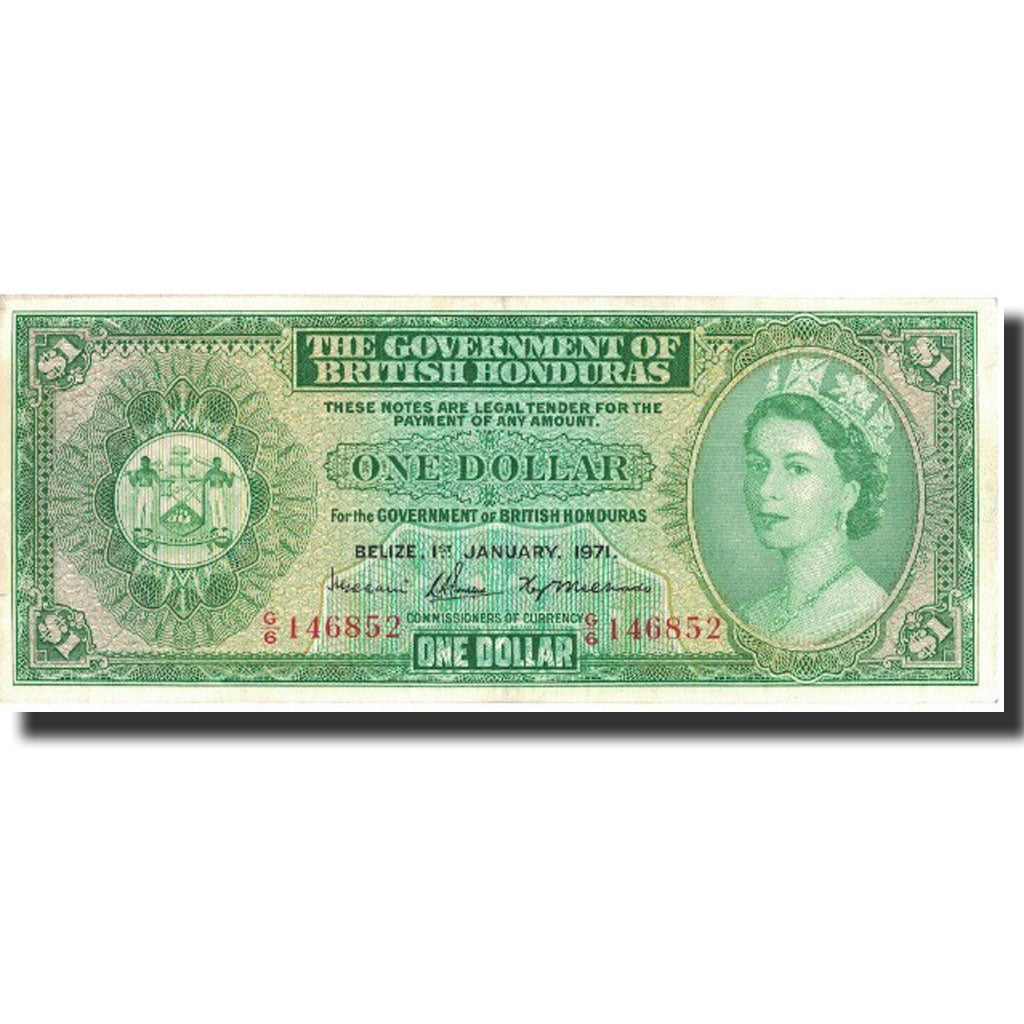 Banknote, British Honduras, 1 Dollar, 1971, 1971-01-01, KM:28c, AU(50-53)