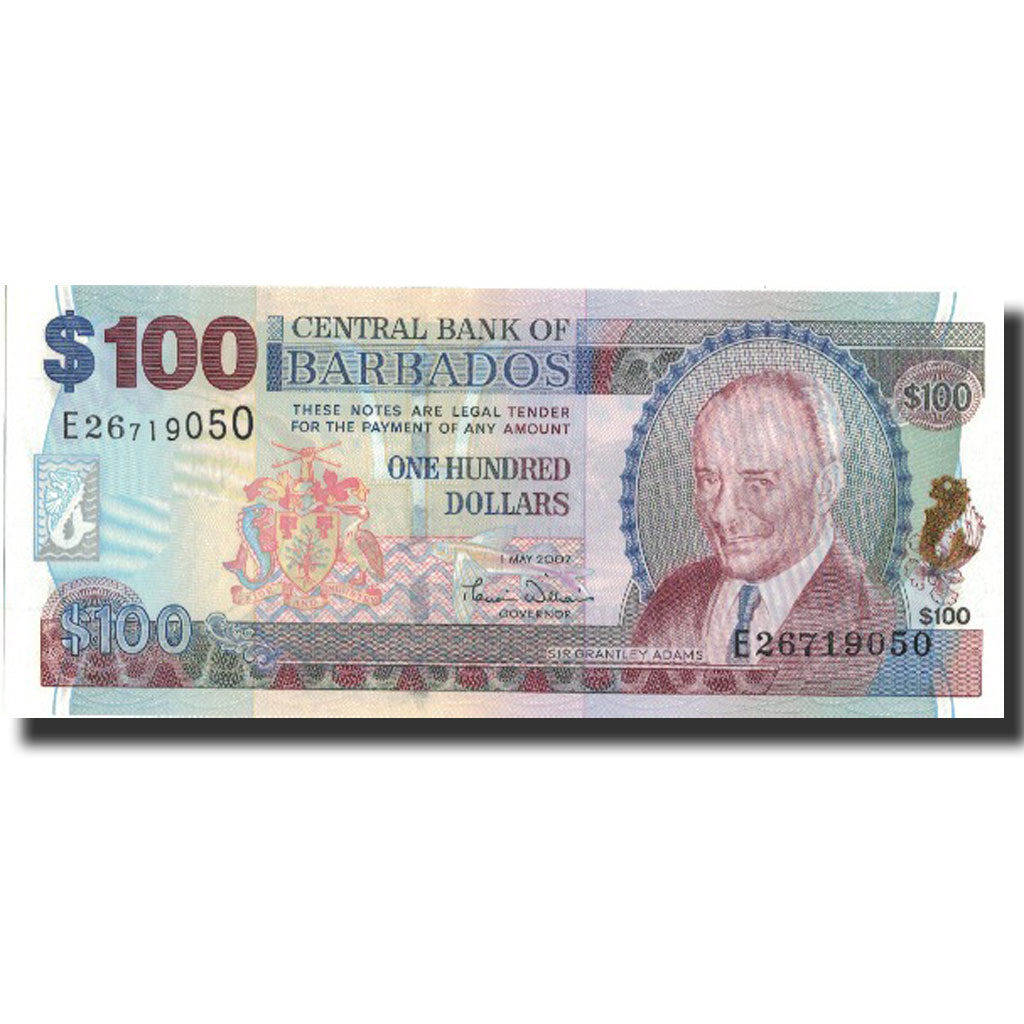Banknot, Barbados, 100 Dollars, 2007, 2007-05-01, KM:71a, UNC(64)