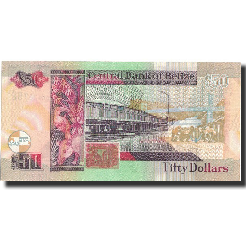 Biljet, Belize, 50 Dollars, 2010, 2010-08-01, KM:70d, NIEUW