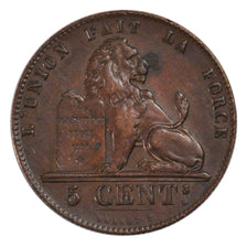 Coin, Belgium, Leopold I, 5 Centimes, 1858, AU(50-53), Copper, KM:5.1