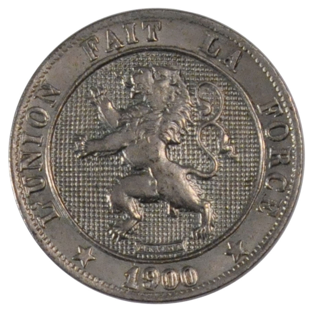 Coin, Belgium, Leopold II, 5 Centimes, 1900, AU(55-58), Copper-nickel, KM:40