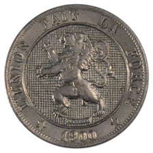 Coin, Belgium, Leopold II, 5 Centimes, 1900, AU(55-58), Copper-nickel, KM:40