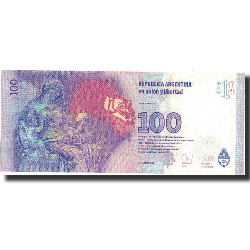 Banknote, Argentina, 100 Pesos, Undated (2012), Undated, KM:358b, UNC(64)