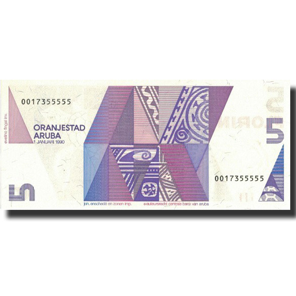 Banknote, Aruba, 5 Florin, 1990, 1990-01-01, KM:6, UNC(65-70)