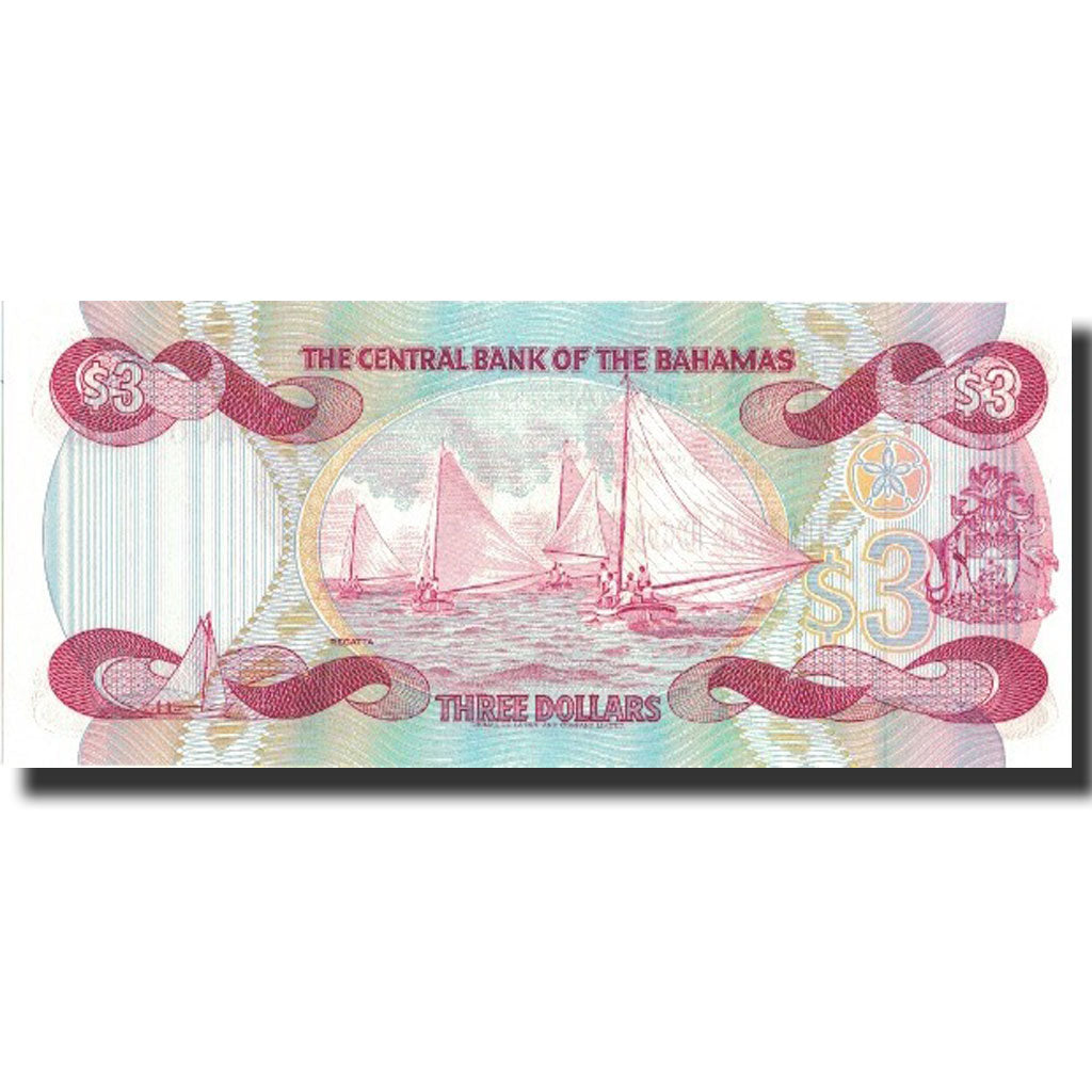 Banknote, Bahamas, 3 Dollars, L.1974, L.1974(1984), KM:44a, UNC(65-70)