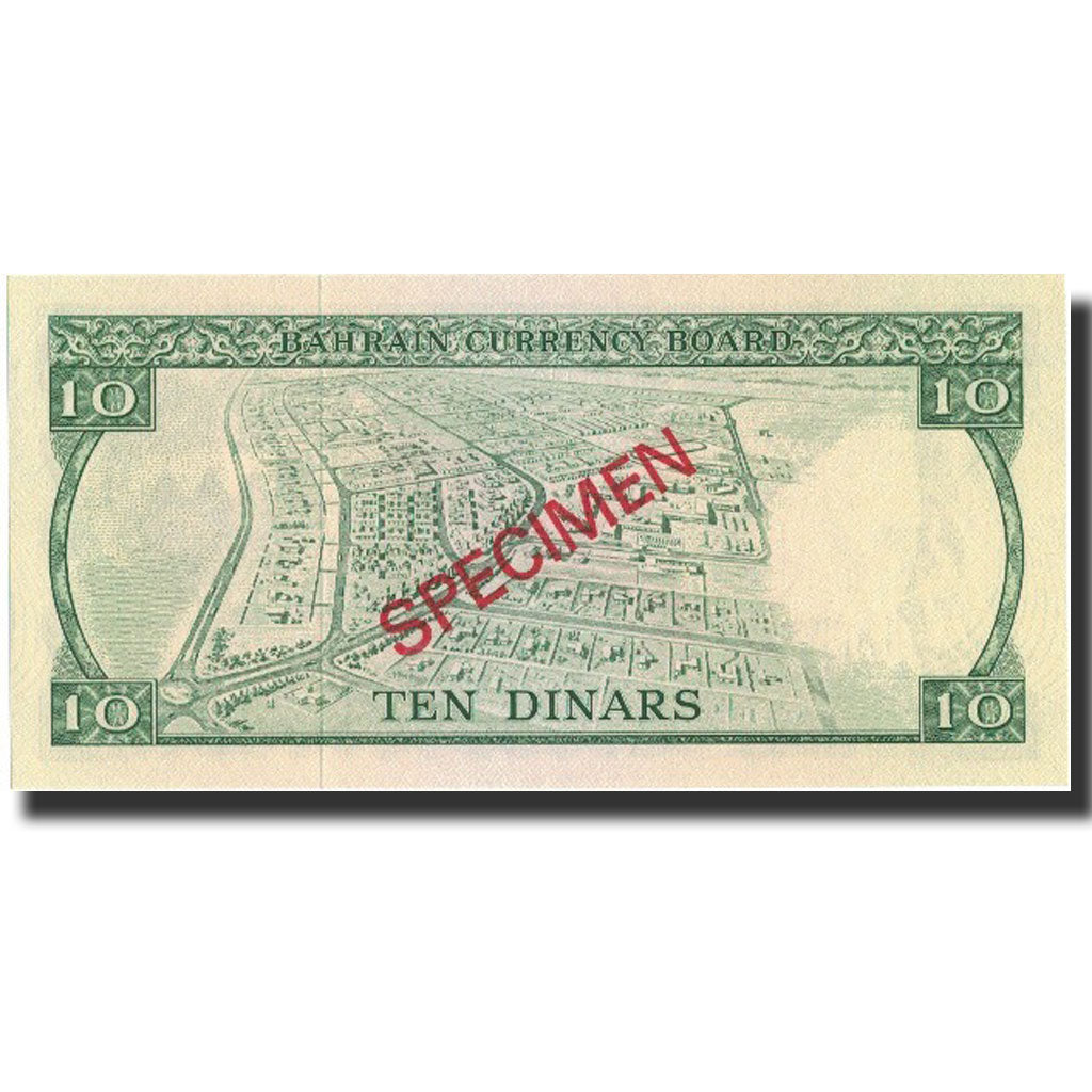 Billet, Bahrain, 10 Dinars, 1964, L.1964, KM:6s, NEUF