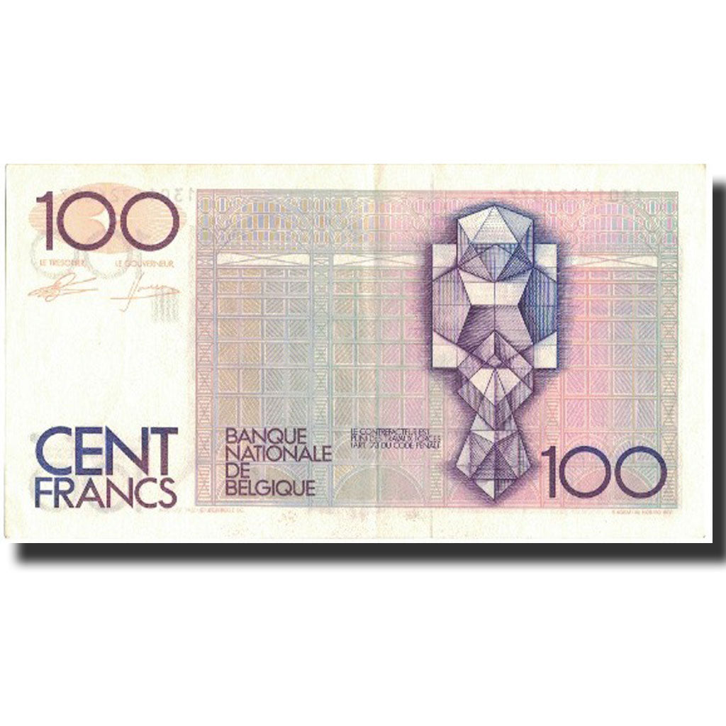 Banknote, Belgium, 100 Francs, Undated (1982-94), Undated, KM:142a, AU(55-58)