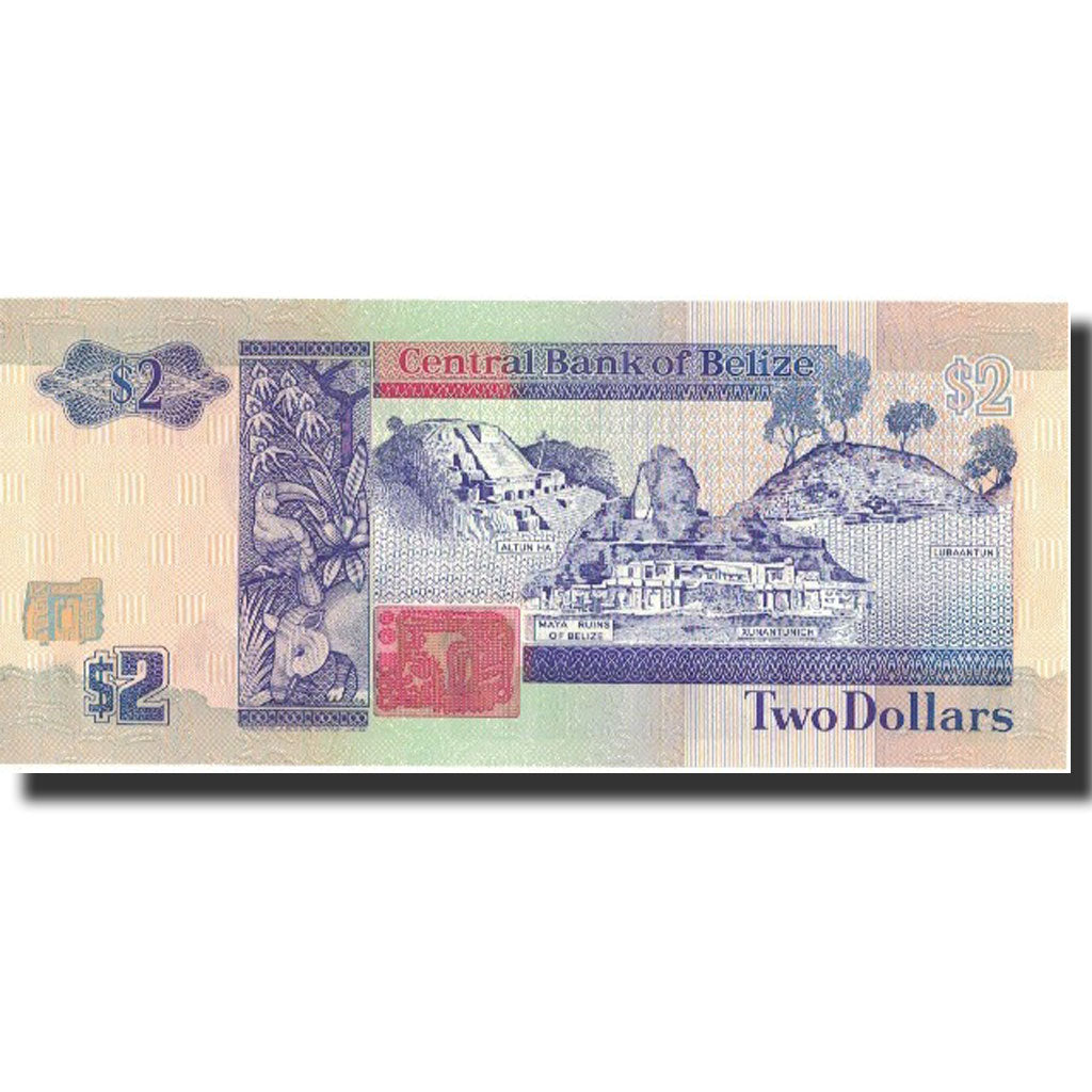 Banknote, Belize, 2 Dollars, 1991, 1991-06-01, KM:52b, UNC(65-70)