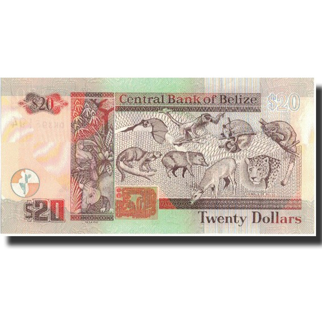 Geldschein, Belize, 20 Dollars, 2010, 2010-08-01, KM:69d, UNZ-