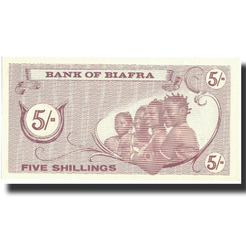 Banknote, Biafra, 5 Shillings, Undated (1967), Undated, KM:1, UNC(65-70)