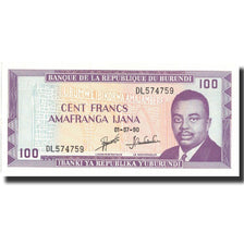 Banconote, Burundi, 100 Francs, 1990, 1990-07-01, KM:29c, FDS