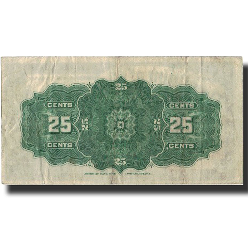 Banknote, Canada, 25 Cents, 1900, 1900-01-02, KM:9b, VF(20-25)