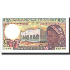 Biljet, Comoros, 500 Francs, 1994, 1994, KM:10b, SPL