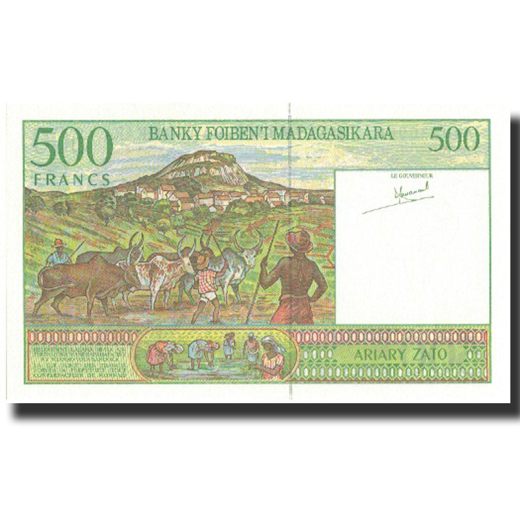 Banknote, Madagascar, 500 Francs = 100 Ariary, Undated (1994), Undated, KM:75a