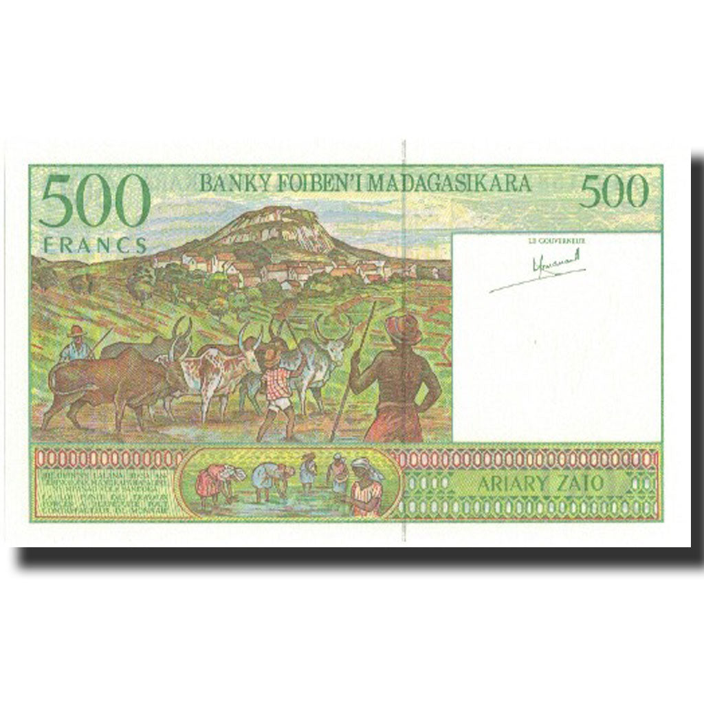 Banconote, Madagascar, 500 Francs = 100 Ariary, Undated (1994), Undated, KM:75a