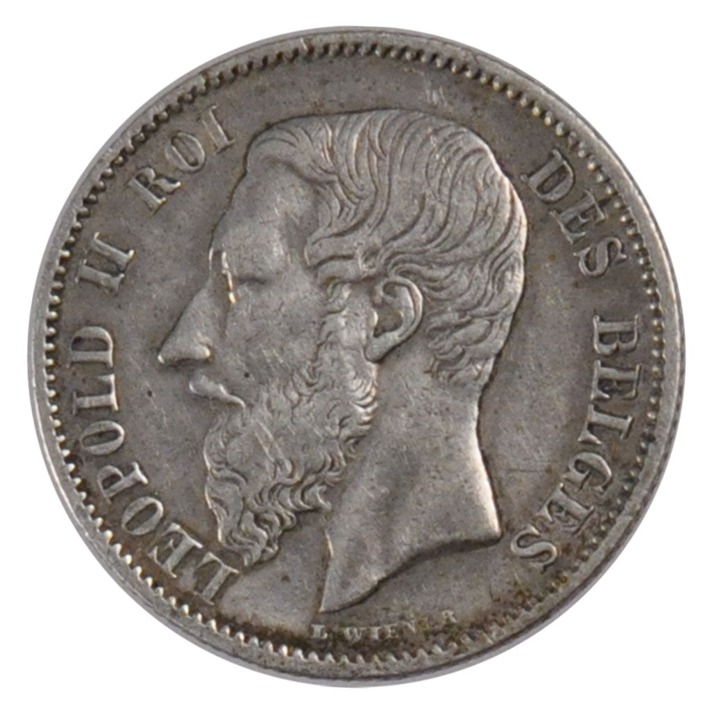 Coin, Belgium, Leopold II, 50 Centimes, 1899, EF(40-45), Silver, KM:26