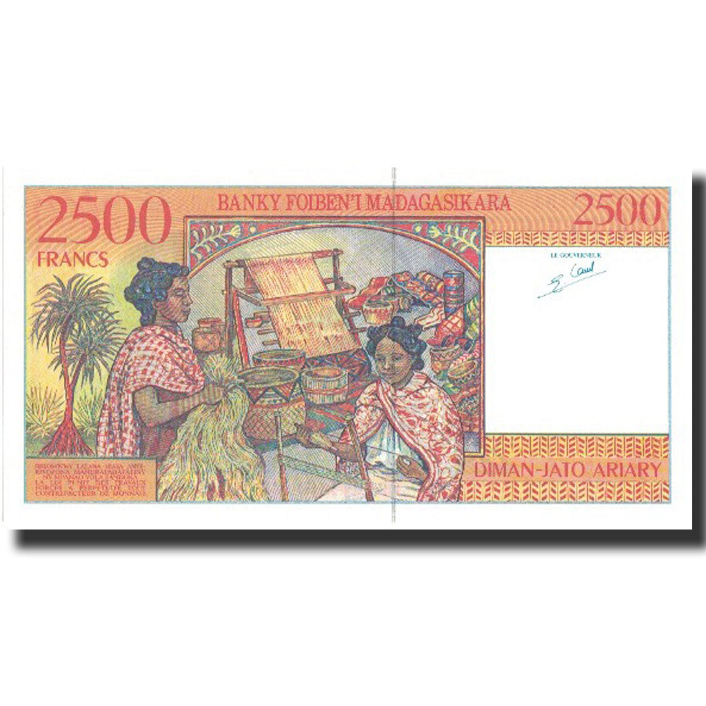 Banknote, Madagascar, 2500 Francs = 500 Ariary, Undated (1998), Undated, KM:81