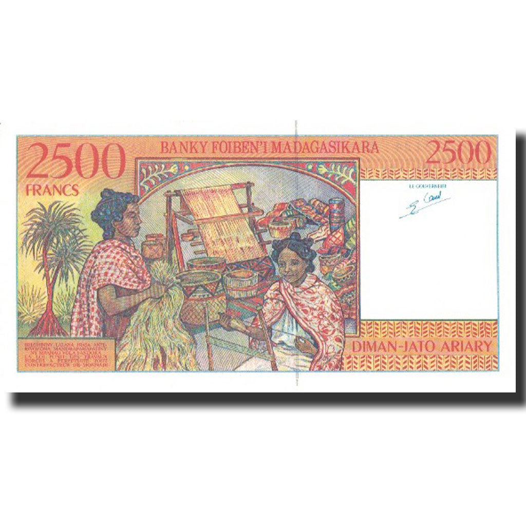 Banknote, Madagascar, 2500 Francs = 500 Ariary, Undated (1998), Undated, KM:81