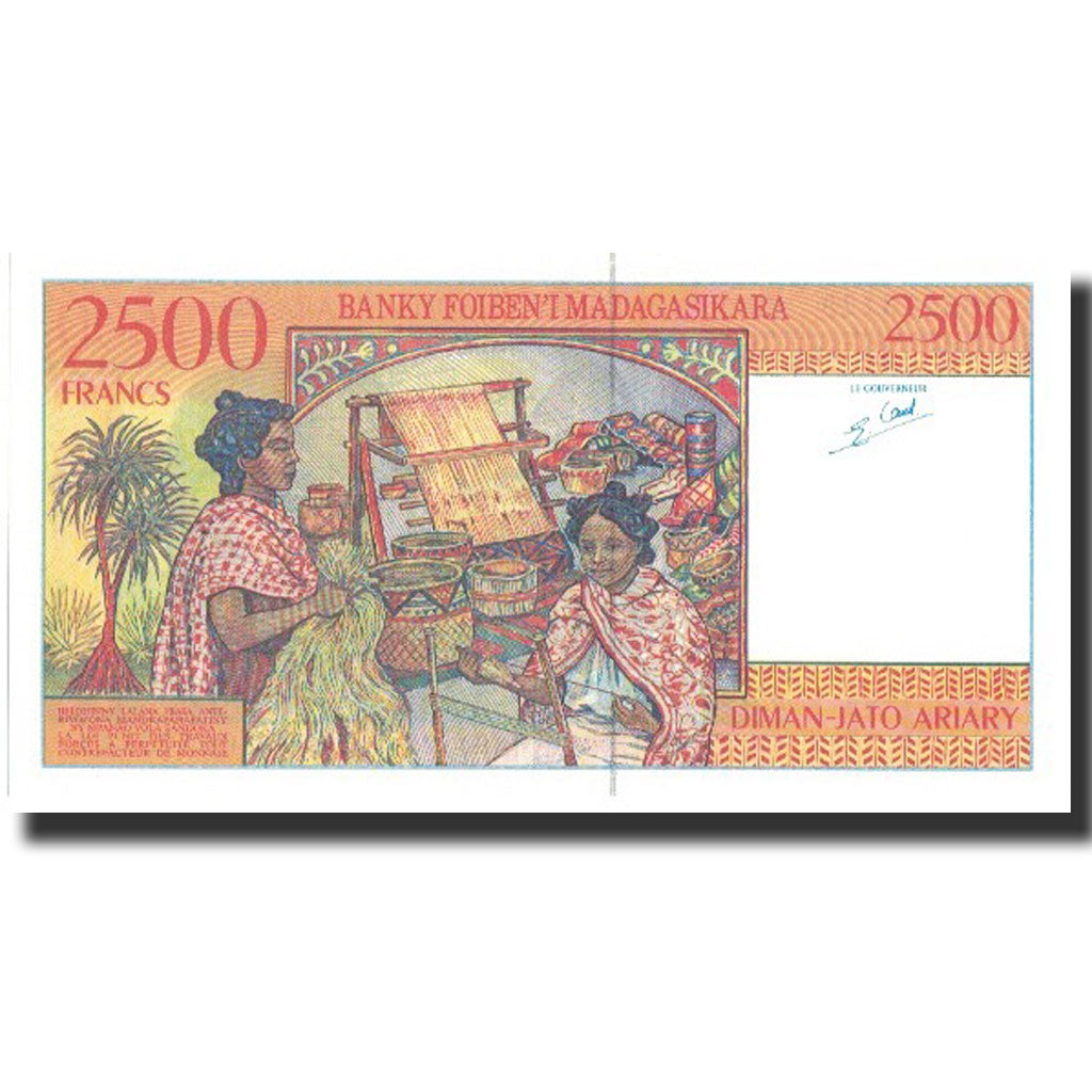 Banknote, Madagascar, 2500 Francs = 500 Ariary, Undated (1998), Undated, KM:81