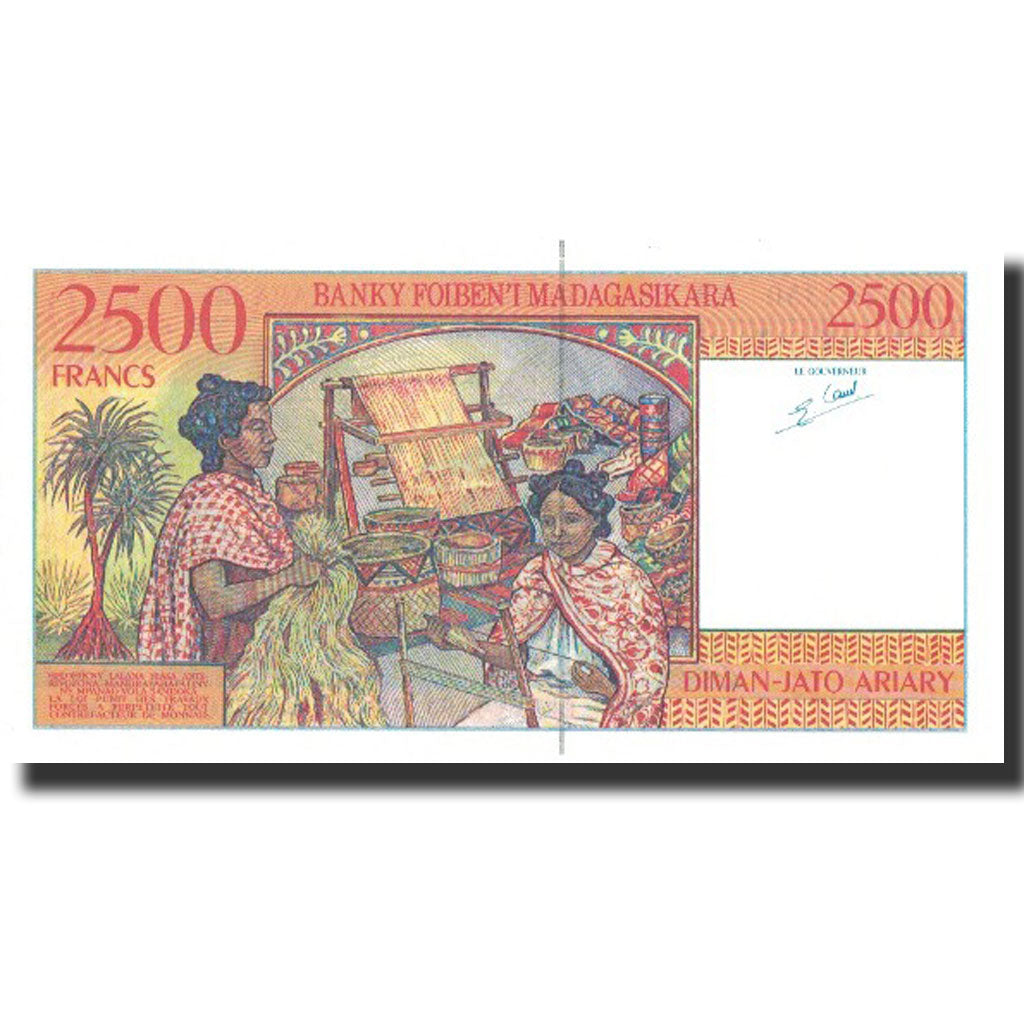Banknote, Madagascar, 2500 Francs = 500 Ariary, Undated (1998), Undated, KM:81
